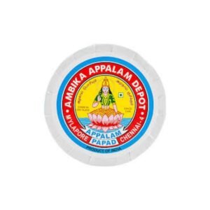 Enjoy the traditional crunch of Ambika Applam No.4 – handcrafted, sun-dried, and made from premium urad dal.