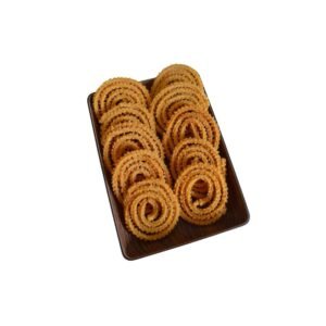 Aswins Poondu Murukku is a crispy, flavour-packed snack made with fresh garlic (poondu) and traditional spices. Each bite gives a bold garlic aroma with the perfect crunch, prepared using time-tested South Indian recipes. A must-have snack for garlic lovers, perfect with tea or coffee.